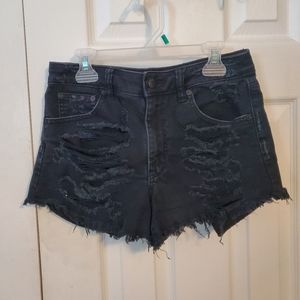 American eagle hi rise jean shorts size 0